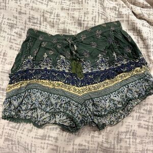 Francesca’s Blue Label Print Shorts